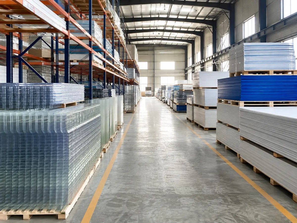 Finished sheet products stored for order preparation