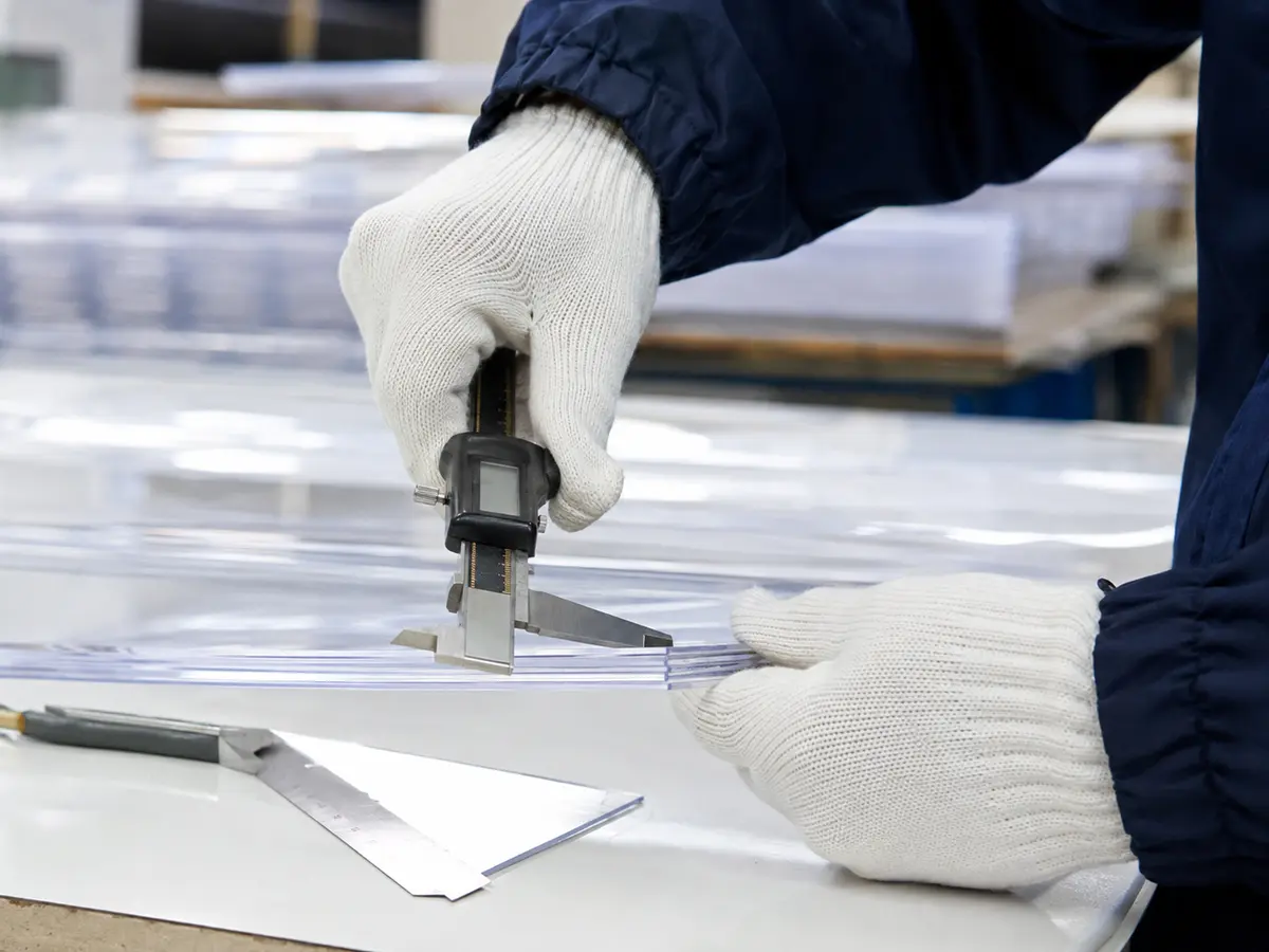 Sheet thickness and dimension quality inspection